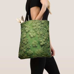 LICHT GROEN MET KANTEN UITERLIJK IERSE CELTISCHE K TOTE BAG