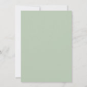 Licht Groen Minimalistisch Modern Baby shower van  Kaart (Achterkant)