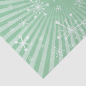 Licht Groen Modern Sneeuwvlokken Tissue Paper Tissuepapier (Detail)