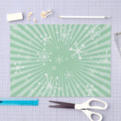 Licht Groen Modern Sneeuwvlokken Tissue Paper Tissuepapier (Craft)
