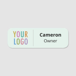 Licht Groen Naam Tag Business Logo afgeronde hoeke