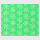 Licht groen op lente groene ketchy Flowers Cadeaupapier (Vlak)