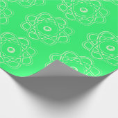 Licht groen op Sprong Green Atom Symbols Cadeaupapier (Hoek)