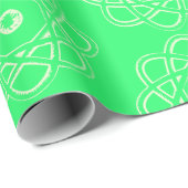 Licht groen op Sprong Green Atom Symbols Cadeaupapier (Rol Hoek)