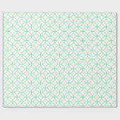 Licht groen op witte overlappende cirkels cadeaupapier (Vlak)