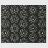 Licht groen op zwarte Atom-symbolen Cadeaupapier (Vlak)