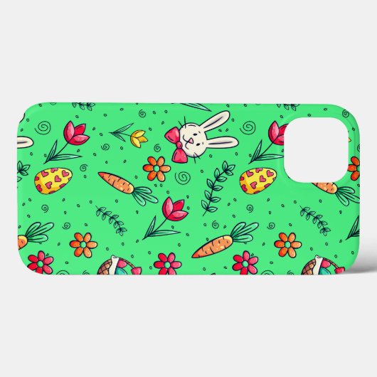 Licht groen pasterpatroon telefoondraagtas Case-Mate iPhone case (Achterkant (horizontaal))