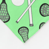 Licht groen patroon lacrosse fleece deken (Hoek)