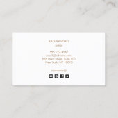 Licht groen Professioneel Social Media Networking Visitekaartje (Achterkant)