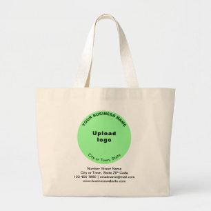Licht Groen Rond Sonde Bedrijfsmerk op Jumbo Grote Tote Bag
