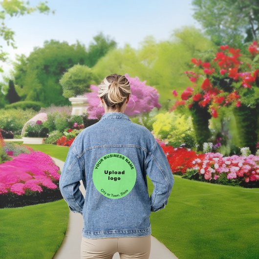 Licht Groen Rond Zakelijk Merk op Vrouwen Denim Jacket
