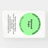 Licht Groen Ronde Bedrijfs Merk op Banner (Horizontaal)
