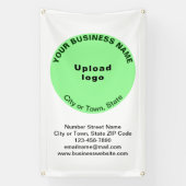 Licht Groen Ronde Bedrijfs Merk op Banner (Verticaal)