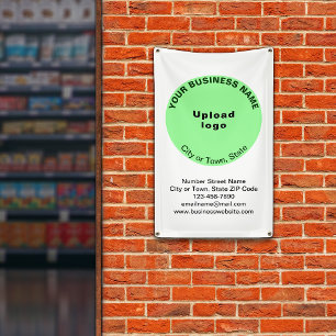 Licht Groen Ronde Bedrijfs Merk op Banner