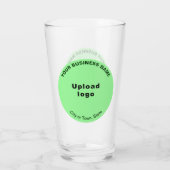Licht Groen Ronde Vorm Bedrijfs Merk, Glaskop Glas (Achterkant)