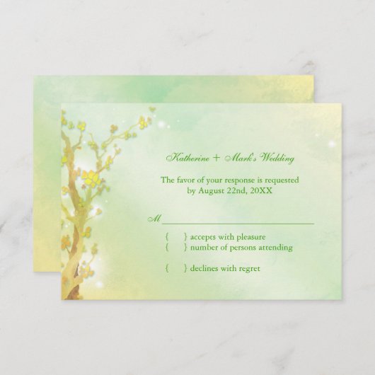 Licht groen rondje RSVP (Voorkant / Achterkant)