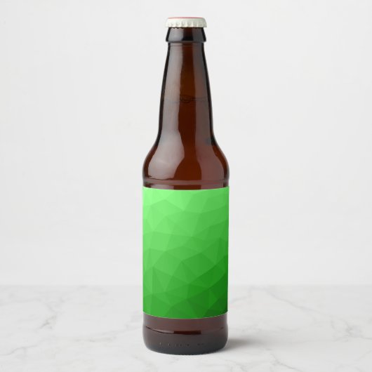Licht groen verloop geometrisch gaas helder patroo bier etiket (Voorkant)