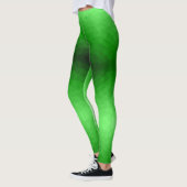 Licht groen verloop geometrisch gaas helder patroo leggings (Links)