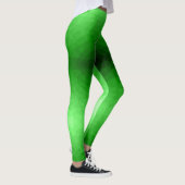Licht groen verloop geometrisch gaas helder patroo leggings (Rechts)