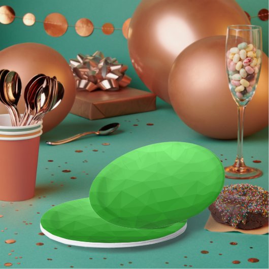 Licht groen verloop geometrisch gaas helder patroo papieren bordje (Multi)