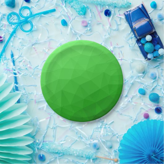 Licht groen verloop geometrisch gaas helder patroo papieren bordje (Feest)