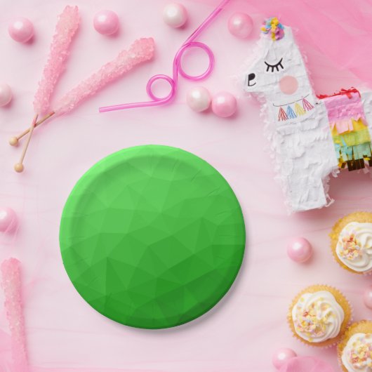 Licht groen verloop geometrisch gaas helder patroo papieren bordje (Feest)