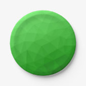 Licht groen verloop geometrisch gaas helder patroo papieren bordje (Voorkant)