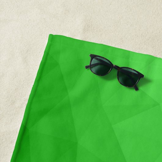 Licht groen verloop geometrisch gaas helder patroo strandlaken (In situ)