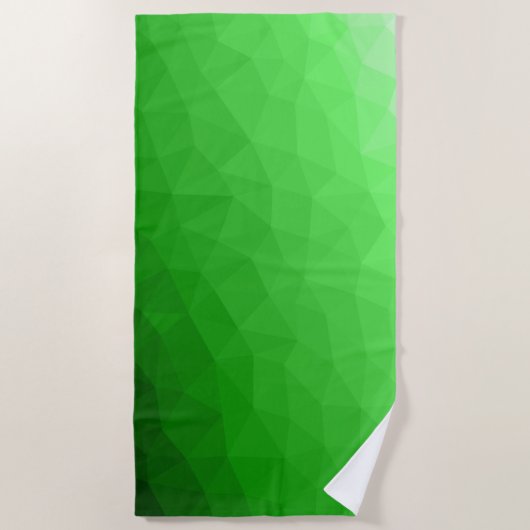 Licht groen verloop geometrisch gaas helder patroo strandlaken (Voorkant)