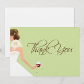 Licht groen vrijgezellenfeest bedankt kaart (Voorkant / Achterkant)