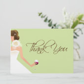 Licht groen vrijgezellenfeest bedankt kaart (Staand voorkant)