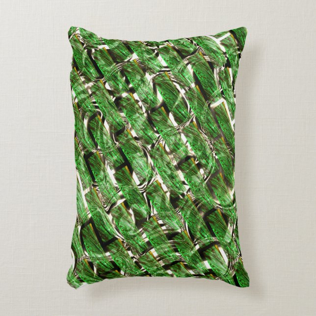 Licht groen wandeffect en welke zeepbellen? accent kussen (Voorkant(Verticaal))