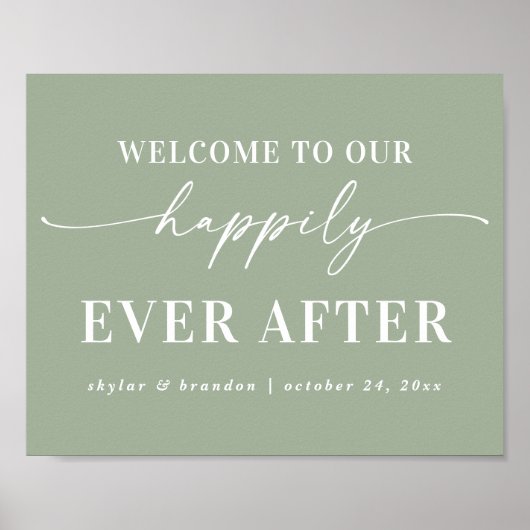 Licht groen welkom in ons, gelukkig, altijd na het poster (Voorkant)