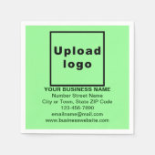 Licht Groen Zakelijk Merk op Papieren Servet (Voorkant)