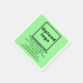 Licht Groen Zakelijk Merk op Papieren Servet (Hoek)