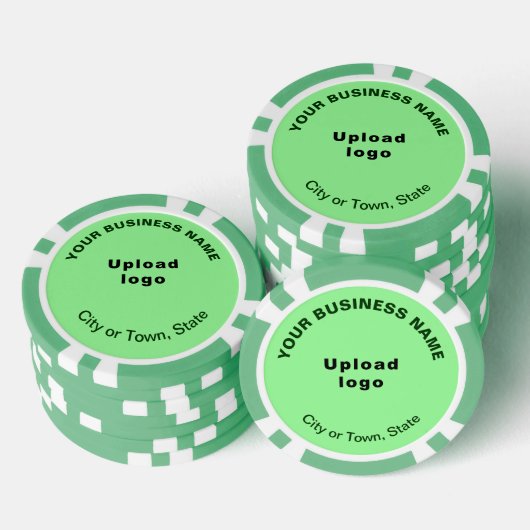 Licht Groen Zakelijk Merk op Poker Chips (Opstapeling)