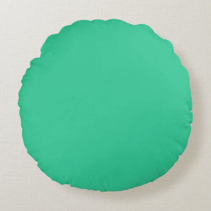 Licht groenblauwe effen kleur rond kussen