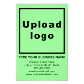 Licht groene achtergrond voor bedrijfsinformatie foto afdruk (Voorkant)