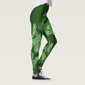 Licht groene bladeren leggings (Rechts)
