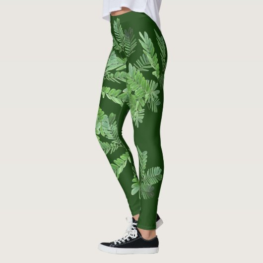 Licht groene bladeren leggings (Links)