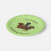 Licht-groene Dachshund-Borden Papieren Bordje (Gekanteld)