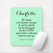 Licht groene komstbijbel Verse aangepaste naam Een Muismat (Met muis)