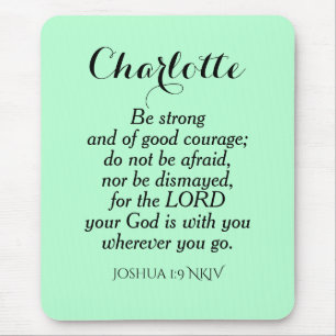 Licht groene komstbijbel Verse aangepaste naam Een Muismat