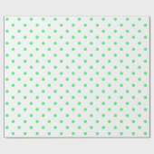 Licht groene poolpunt op witte grote ruimte cadeaupapier (Vlak)