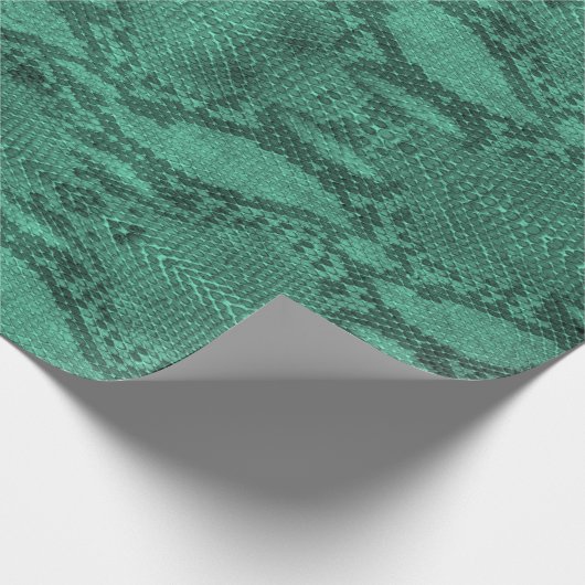 Licht groene slang huidafdruk cadeaupapier (Hoek)