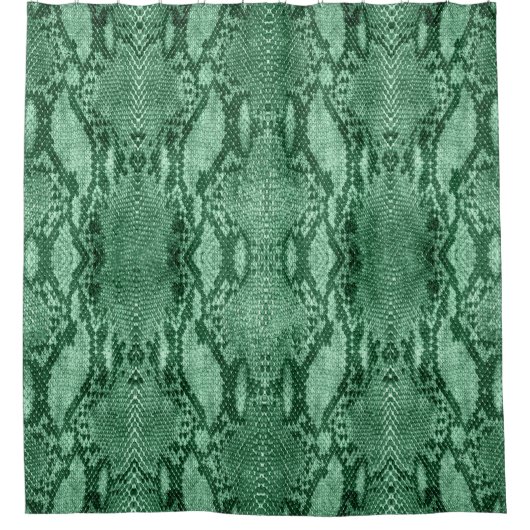 Licht groene slang huidafdruk douchegordijn (Voorkant)