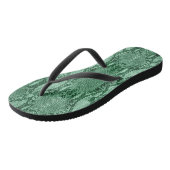 Licht groene slang huidafdruk teenslippers (Schuin)