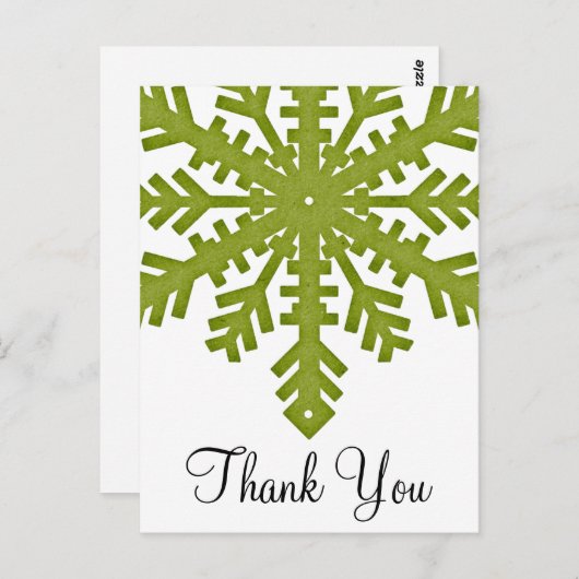 Licht groene sneeuwvlokken Aangepaste Briefkaarten (Voorkant / Achterkant)