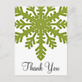 Licht groene sneeuwvlokken Aangepaste Briefkaarten (Voorkant)