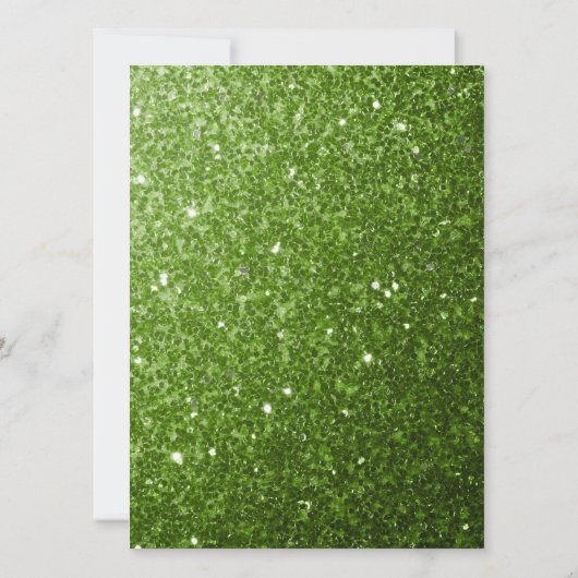 Licht groene sparkles Sweet 16 elegant script Kaart (Achterkant)